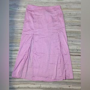 NWT H&M Pink and Black Polka Dot Split Skirt 6 3/$30